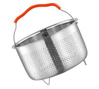 Housoutil Panier Vapeur en Acier Inoxydable 6L avec Poignée Isolante Cuiseur Vapeur Ménager Multifonction pour Casserole Accessoire Cuisine Riz Œufs et Brioches