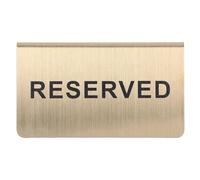 Housoutil Panneau Réservé en Acier Inoxydable Doré Format V Inversé Carte Réservée Compacte pour Restaurant et Banquet Panneau de Table Polyvalent pour Fête et Mariage Signalétique