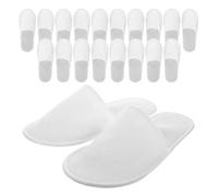 Housoutil Pantoufles Jetables pour Hôtel 10 Paires Pantoufles D’Intérieur en Lin 4Mm Semelle Antidérapante Taille 28X11 CM Légères et Hygiéniques pour Spa Voyage et Invités