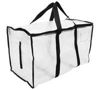 Housoutil Paquet de Rangement Transparent Grosse Capacité 70l Tissé Épais pour Déménagement et Voyage Pochette de Rangement pour Literie et Vêtements Ménager Solide et Réutilisable