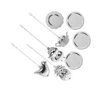 Housoutil Passoires à Thé en Acier Inoxydable Réutilisables Lot de 4 avec Formes Originales Oiseau Ananas Renard et Théière pour Infuser le Thé Entre Amis Seniors