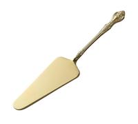 Housoutil Pelle à Gâteau Triangulaire en Acier Inoxydable Poignée Antidérapante Dorée Spatule Robuste pour Pizza Gâteau Outil Cuisine Polyvalent pour Pâtisserie et Dessert