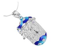 Housoutil Pendentif à Colonne Ajourée Support Solide Pour Flacon De Parfum Étui Pour Bijoux Diy Pendentif Aromathérapie Suspendu