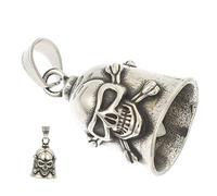 Housoutil Pendentif Clochette Crâne Acier Style Vintage Punk pour Homme Accessoire et Élégant Bijou Artisanat Small Bell pour Collier