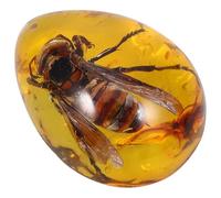 Housoutil Pendentif de Collier en Ambre Pendentif Ambre Léger Facile à Utiliser Spécimen D'abeille Bijou pour Femme Présent Attentionné Couleur Aléatoire