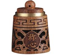 Housoutil Pendentif Décoratif Soi-même en Bois Sculpté Creux, Porte-clés Parfumé Multifonction pour Téléphone Portable, Décoration Suspendue Rouge Vintage, Accessoire Unique 1 Pièce