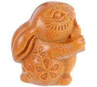 Housoutil Pendentifs en Bois Soi-même Lapin en Santal Orange, Ornement Rétro Délicat et Chic, Accessoire Suspendu pour Décoration DIY Originale
