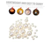 Housoutil Perles Nacrées Artificielles Mixtes Perles Décoratives Brillantes pour Remplissage Vase Embellissements DIY Mariage et Création Bijoux