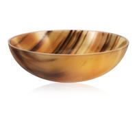 Housoutil Petit Bol Multifonction en Corne de Bœuf Naturelle, Bol à Sauce Pratique et Coupelle à Assaisonnement Vert, Petit Format Cuisine et Décor de Table, Récipient Solide pour Maison