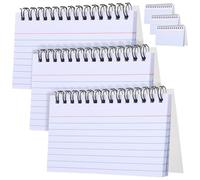 Housoutil Petites Fiches Blanches à Lignes Horizontales, Design Compact en Papier Lot de 6 Faciles à Transporter pour Réunion et Écriture Scolaire
