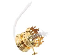 Housoutil Pièce de Rechange pour Base de Mèche de Lampe à Pétrole en Métal Doré, Socle Réglable Compatible Lampes à Huile Rétro, Accessoire pour Éclairage D’intérieur et Usage Camping, 1