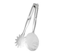 Housoutil Pince Cuisine Multifonction en Acier Inoxydable 304 Pince à Barbecue et Passoire Maille Fine pour Friture et Cuisson Maison Restaurant Buffet Poignée Ergonomique