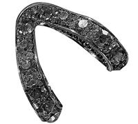 Housoutil Pince pour Queue de Cheval en Alliage Orné de Cristaux, Clip Cheveux Noir Facile à Porter et Polyvalent Vie Quotidienne et Mariages