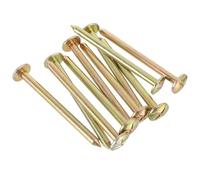 Housoutil Piquets D’Arpentage en Acier Galvanisé 10 CM Lot de 12 Clous de Bornage pour Repères de Terrain Extérieurs Délimitation Propriété et Mesures Topographiques Usage Camping et