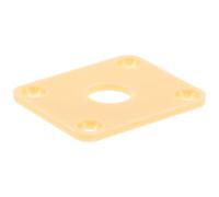 Housoutil Placa de Jack Para Guitarra Eléctrica en Abs Amarillo Rectangular, Con Función de Barrera Protectora Para Reemplazo Y Mantenimiento de Guitarra