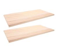 Housoutil Planche de Bois Rectangulaire et 2 Pièces Beige 40x20 Cm pour Séparation de Meubles Compatible Gravure Adaptée aux Projets DIY Sûre Famille