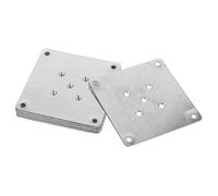 Housoutil Plaques de Fixation pour Pieds de Canapé et Table Lot de 8 Plaques Métalliques 1,5 Mm 5 Trous Fixation Fiable pour Meubles de Salon