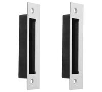 Housoutil Plaques de Gâche pour Portes Intérieures en Acier Inoxydable, 2pcs avec Vis, Installation Stable et Design Esthétique pour Réparation Complète de Porte