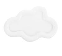 Housoutil Plateau à Bijoux Décoratif en Résine Blanche Pure Forme Nuage Vide-Bagues Multifonction Porte-Boucles d'Oreilles pour Rangement Bureau Présent d'Anniversaire Élégant