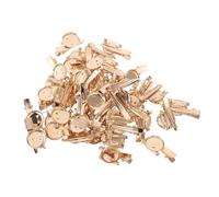 Housoutil Plateau à Broches DIY avec Clips Bec de Canard 35 MM Dorado Lot de 50 Supports pour Broches et Épingles Accessoires pour Loisirs Créatifs Base Métallique Résistante et Décoration