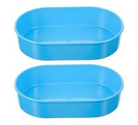 Housoutil Plateau en Plastique Bleu Robuste 2pcs pour Centre de Santé et Voyage, Organiseur Multifonctionnel pour Pilules et Comprimés