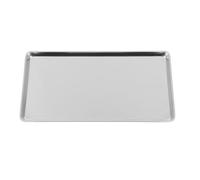 Housoutil Plateau Rectangulaire En Acier Inoxydable Pour Rangement Plat À Nouilles Froides Plateau De Cuisine Pour Restaurant Et HôTel (34 5 X 21 5 X 1 5 Cm)