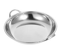 Housoutil Poêle Anti-débordement Inox 33 Cm Doubles Poignées, Casserole Petite Taille pour Cuisson sur Plaque Induction, Marmite Résistante Haute Température Camping Cuisine Extérieure