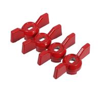 Housoutil PoignéEs De Vanne À Bille Ergonomique Avec Levier D'ArrêT En Alliage D'Aluminium Lot De 4 Trou Plat 8X6Mm Pour Robinet ExtéRieur Jardin Et Tuyau D'Arrosage