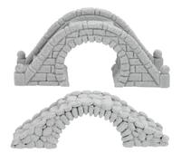 Housoutil Pont Miniature en Pierre Arche Réaliste Décorative, 2 Pièces | Décoration Polyvalente, Usage Intérieur et Paysage de Pelouse, Style Créatif, Aspect Vivant