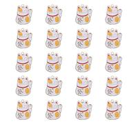 Housoutil Porte-Clés Chat Lot de 20 Pièces Breloques Porte-Clés Lucky, Pendentif Chat Femme, Porte-Clés Humoristique pour Accessoires Paquet