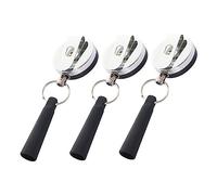 Housoutil Porte-Clés Rétractables 3Pcs Capuchon en Silicone Boucle en Fil d'Acier Accessoire Pratique pour Paquet à Dos