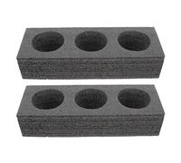 Housoutil Porte-Gobelet en Mousse pour 3 Tasses Support De Tasse À Café Et Thé À Emporter Organisateur Pratique pour Voiture Camping-Car Et Bateau 11.6X3.9X2.6 Pouces