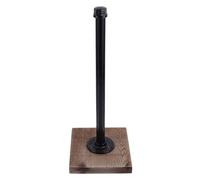 Housoutil Porte-Rouleau de Papier Toilette en Fer et Bois de Pin Style Campagnard Vintage Support sur Pied Socle Carré Format Compact pour Salle de Bain Cuisine 1 Pièce Pratique et