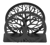 Housoutil Porte-Serviettes de Table en Fer Forgé Moderne, Distributeur de Mouchoirs en Papier Base Antidérapante, Support Serviette pour Table à Manger, la Cuisine et Salon