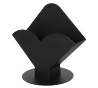 Housoutil Porte-Serviettes en Acier Inoxydable Noir Mat Support Vertical de Cœur Distributeur de Mouchoirs Résistant à L'Usure Accessoire la Cuisine Compact pour Table et Rangement