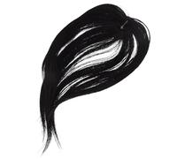 Housoutil Postiche Femme à Frange Rideau Naturelle Noire Prothèse Capillaire 3D Ajustable Postiche Synthétique Douce Anti-Nœuds pour Cosplay Fêtes et Usage Quotidien