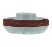 Housoutil Pot à Allumettes en Céramique Bleu Rétro, Mini Pot Décoratif Multifonctionnel pour Bureau et Maison, Support de Rangement Lavable pour Allumettes Longues, Accessoire Déco Pratique