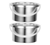 Housoutil Pot Chauffe-Cire 2 Pièces en Aluminium 500 Ml pour Épilation Professionnelle et Usage Domestique Cuve Ergonomique de Rechange