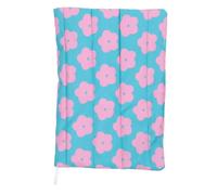 Housoutil Protège-cahier A5 en Polyester Vert Imprimé Floral Vif, Surface Lisse, Réutilisable, Protège Rayures et Coins Pliés, pour Espaces D'étude et Salles de Classe