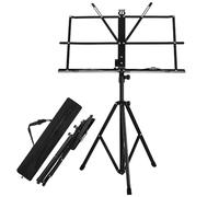 Housoutil Pupitre de 650 Musique Fer en Réglage Portable de Pliable de Hauteur à 1350mm, Léger et Compact Pratique Musicale et L'enseignement