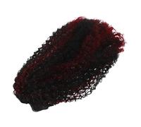 Housoutil Queue de Cheval Afro Bou Cordon Extension Synthétique Résistante à la Chaleur Couleur Dégradée Sw309-1B/Bug Volumineuse et Longue Postiche Tressé pour Femmes Coiffure