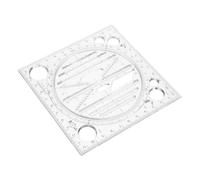 Housoutil Règle de Dessin Multifonction Plastique Robuste pour Étudiants Outil Ergonomique avec Guides Dangles et Arcs Circulaires Conception Compacte pour Plans et Croquis