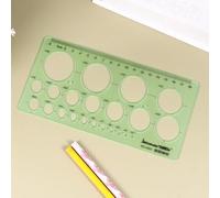 Housoutil Règle Géométrique Multifonctionnelle pour Tracer des Formes Rondes et Ellipses 2pcs en Plastique Vert Transparent pour École et Architecture