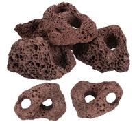 Housoutil Roches Ornements De Paysage D'aquarium Volcanique 6Pcs Aquarium Rocks Pierres Volcaniques Décoratives Chariot D'aquarium De Réservoir Hideout pour Les Crevettes De Poisson Betta
