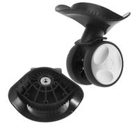 Housoutil Roue de Rechange pour Valise à roulettes Noire en Plastique, Paire de Petites Roues Pivotantes pour Bagages Mouvement Fluide et Flexible, pour Réparation de Valise