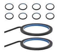 Housoutil Ruban de Masquage Noir 10 Rouleaux pour Peinture Automobile et Loisirs Créatifs, Papier Adhésif Haute Température Résistant, Ruban Fin de Masquage Polyvalent pour Protection