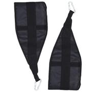 Housoutil Sangles Abdominales Suspendues 1 Set en Nylon Résistantes la Transpiration avec Anneaux, Ceinture Abdominale pour Entraînement Suspendu la Barre de Traction Noir