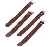 Housoutil Sangles de Panier de Vélo en Cuir Marron, 2 Paires Trous Ajustables, Ceintures pour Paniers Détachables, Adaptées aux Vélos pour Garçon et Filles