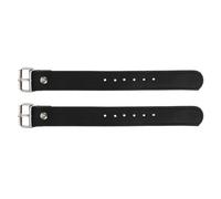 Housoutil Sangles en Cuir Noir pour Panier de Vélo, Paire de Ceintures Réglables pour Fixation Solide, Accessoires Pratiques pour Décoration et Utilisation Lors Balade