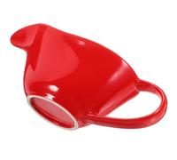 Housoutil Saucière en Céramique Rouge 250 Ml Poignée Ergonomique Pichet à Sauce Polyvalent pour Lait Sirop et Sauce Salade Petit Récipient Maison et Restauration